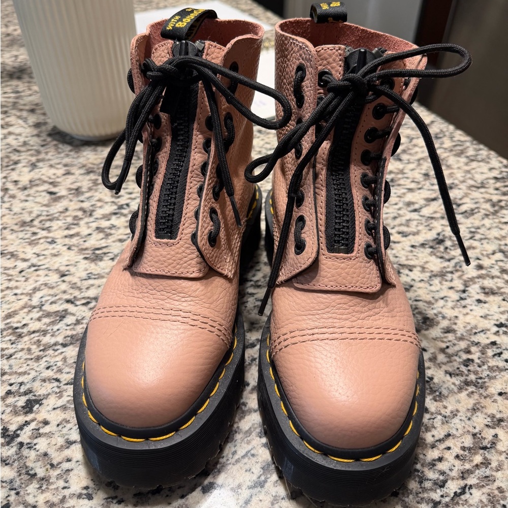 Dr. Martens Pink Leather Boots